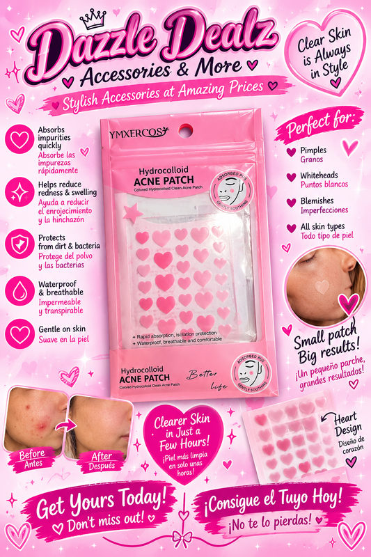 YMXERCOS Pink Heart Hydrocolloid Acne Patches