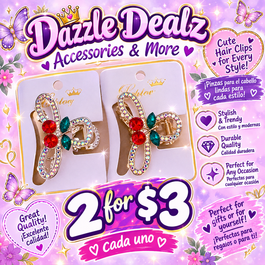 Cherry Stone Mini Hair Clip