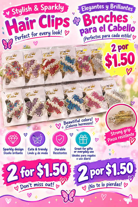Sparkle Butterfly Mini Hair Clip