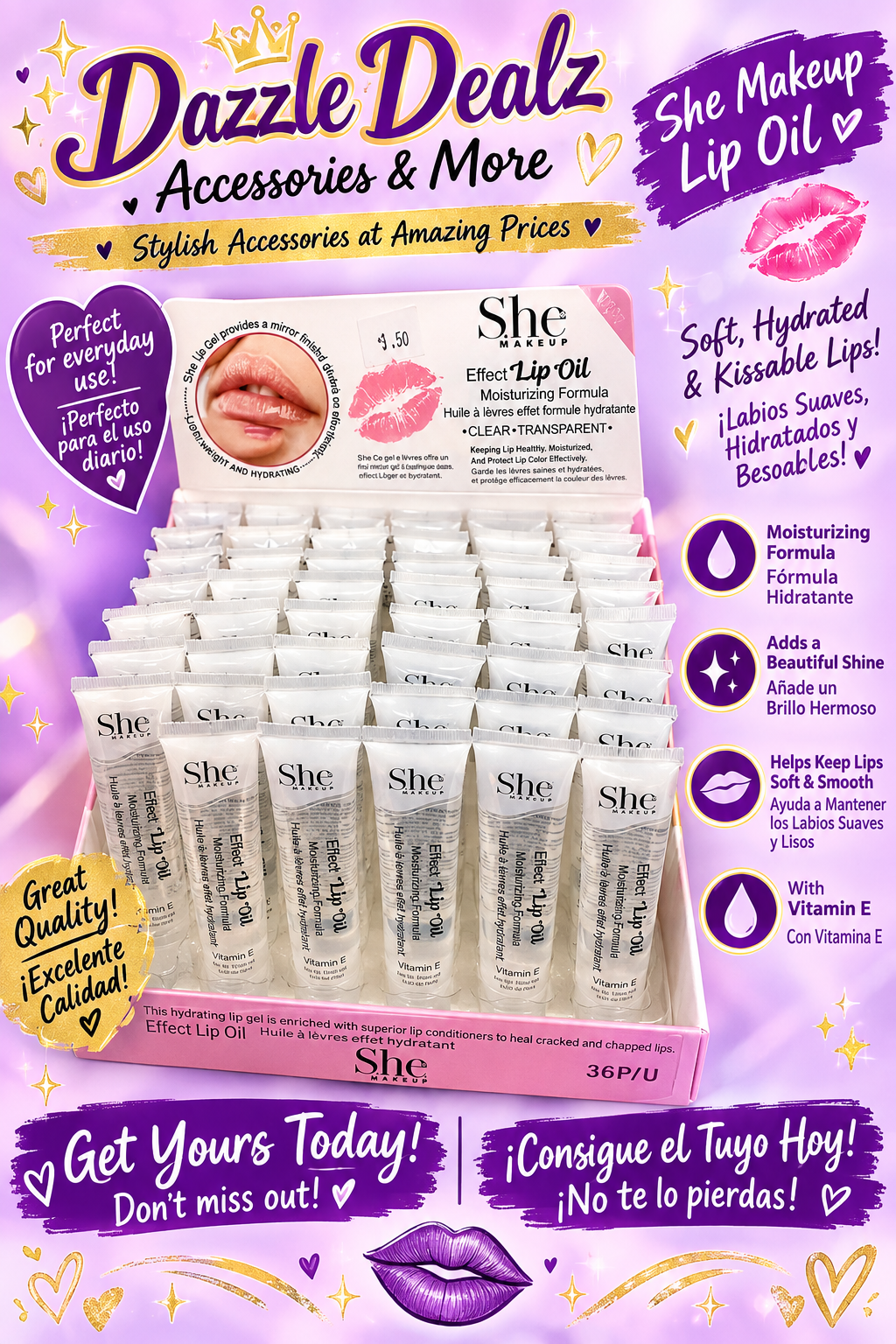 SHE Clear Moisturizing Lip Oil