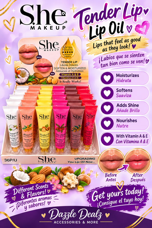 SHE Nourishing Lip Oil with Vitamins A & E