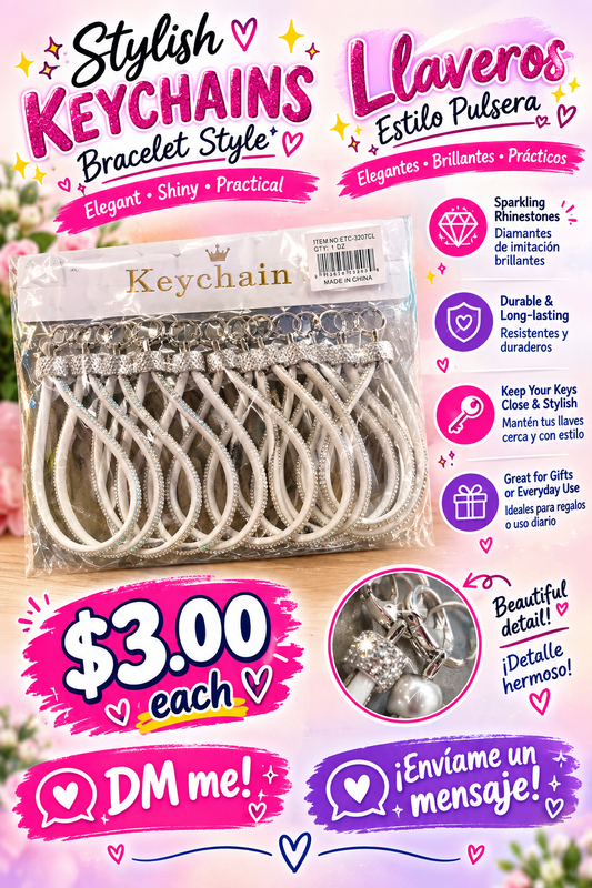 Glitter Wristlet Keychain & Phone Holder